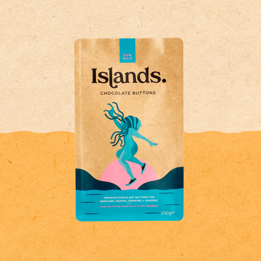 Islands – 55% Milk Chocolate Buttons (250g)