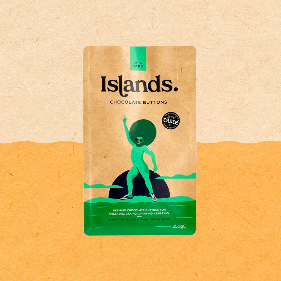Islands – 65% Dark Chocolate Buttons (250g)
